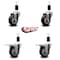 Service Caster 3.5'' Black Poly Swivel 1-3/8'' Expanding Stem Caster Set 2 Total Lock Brakes, 4PK SCC-EXTTL20S3514-PPUB-BLK-2-S-2-138 - alternate 3